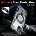 thumbnail image 3 of 360° Rotatable Magnetic Ring for iPhone 15 Case, Compatible with MagSafe [Non-Slip Texture Edge] [Built-in Kickstand] [Military Shockproof] Matte Soft TPU Bumper Ultra Slim, Gray, 3 of 5