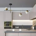 thumbnail image 6 of Modern Mid-Century Chandelier Pendant Linear Glass Globe 3 Lights Ceiling Light, 6 of 8