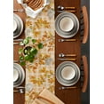 thumbnail image 6 of Table Runner Dresser Scarves 90 Inch Long,Thanksgiving Truck Pumpkin Squirrel Linen Dining Table Runners Fall Maple Leaf on Orange Plaid Tabletop Scarf for Wedding Holiday Party Kitchen, 6 of 9
