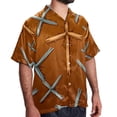 thumbnail image 2 of Easter Cross Men's Button Down Hawaiian Print Short Sleeve Casual Summer Beach Shirts, 2 of 6