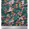 thumbnail image 1 of Soimoi Cotton Jersey Fabric & Orchids Floral Decor Fabric Printed Yard 58 Inch Wide, 1 of 3