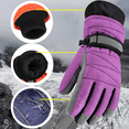 thumbnail image 3 of 1. 【Guantes impermeables y resistentes al viento】 Altamente transpirables y que absorben la humedad. El uso de inserciones impermeables de TPU puede bloquear la entrada de agua en los guantes para la, 3 of 5