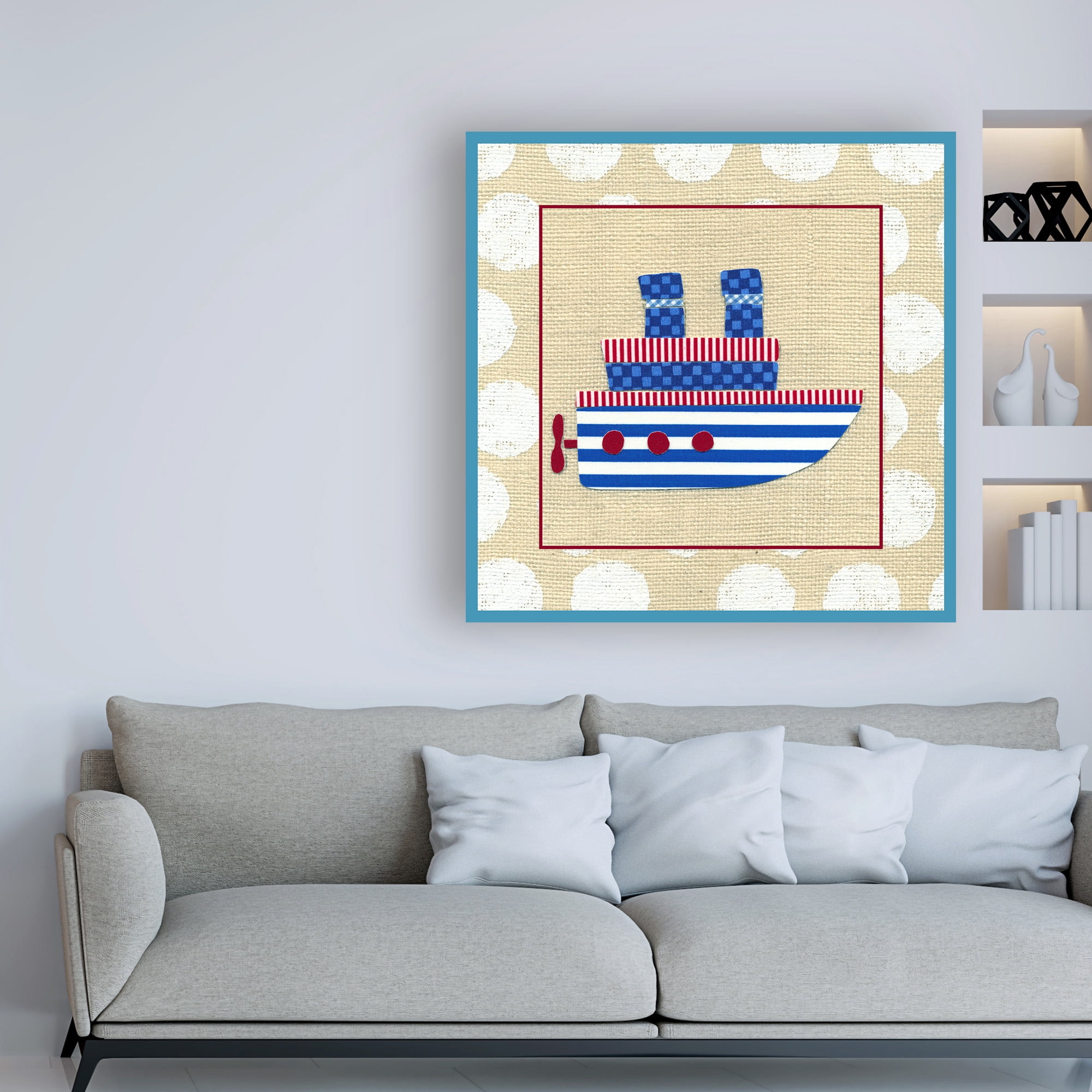 Trademark Fine Art 'EJs Steamship Childrens Art' Canvas Art by Chariklia Zarris