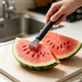 thumbnail image 4 of Herramienta para extraer semillas de sandía y melón, acero inoxidable, mango ergonómico, compacta, apta para uso alimentario, para sandías, melones cantalupo y frutas con semillas., 4 of 7