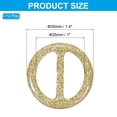 thumbnail image 2 of Uxcell Scarf Ring Clip Resin Round T-Shirt Clip Fashion Ring Scarves Clasp Buckle Tie Circle Glitters Gold Tone, 2 of 6