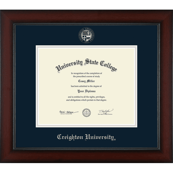 Creighton University Diploma Frame, Document Size 10" x 8"