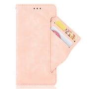 Moto One 5G Ace Case, PU Leather Folio Protective Phone Cover Magnetic Closed Bumper Soft TPU Shockproof Flip Wallet Case for Motorola Moto One 5G Ace, Pink