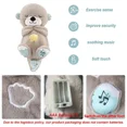 thumbnail image 4 of Cute Breathing Otter Soothing Plush Teddy Bear Sleep Doll Snuggle Buddy Gift toys with light Rhythmic Dolls for baby newborn, 4 of 5