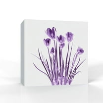 wall26 Canvas Wall Art Purple Flower Pictures Home Wall Decorations for Bedroom Living Room Paintings Canvas Prints Framed - 16x16 inches