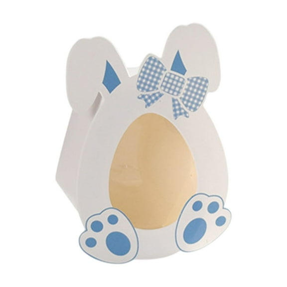 dajkiuy 10Pcs Easter Eggs Candy Treat Boxes, Carton Bunny Shape Window Spring Holiday Paper Storage Holder Containers Bags for Chocolate Cookie Goodie Snack Cases Spring Party Favor Supplies