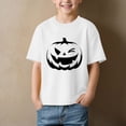 thumbnail image 2 of CMSHTD Halloween Shirts for Kids Boys Short Sleeve Fall, Toddler Boys Children T-Shirts Cute Tops, White Size 1-2 Years, 2 of 4