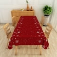 thumbnail image 2 of Nanqianyi Red Christmas Snowflakes Tablecloth Rectangular 54 x 72 inch, Washable Table Cover for Christmas Family Gathering Decoration, 2 of 6