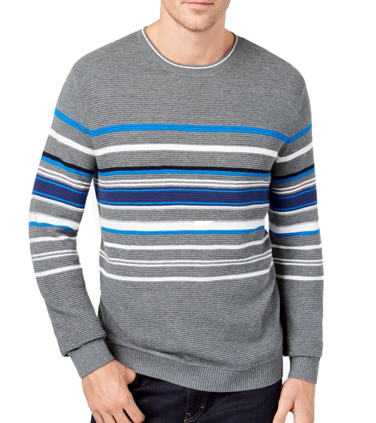 Calvin Klein - Calvin Klein Mens Crewneck Striped Pullover Sweater ...