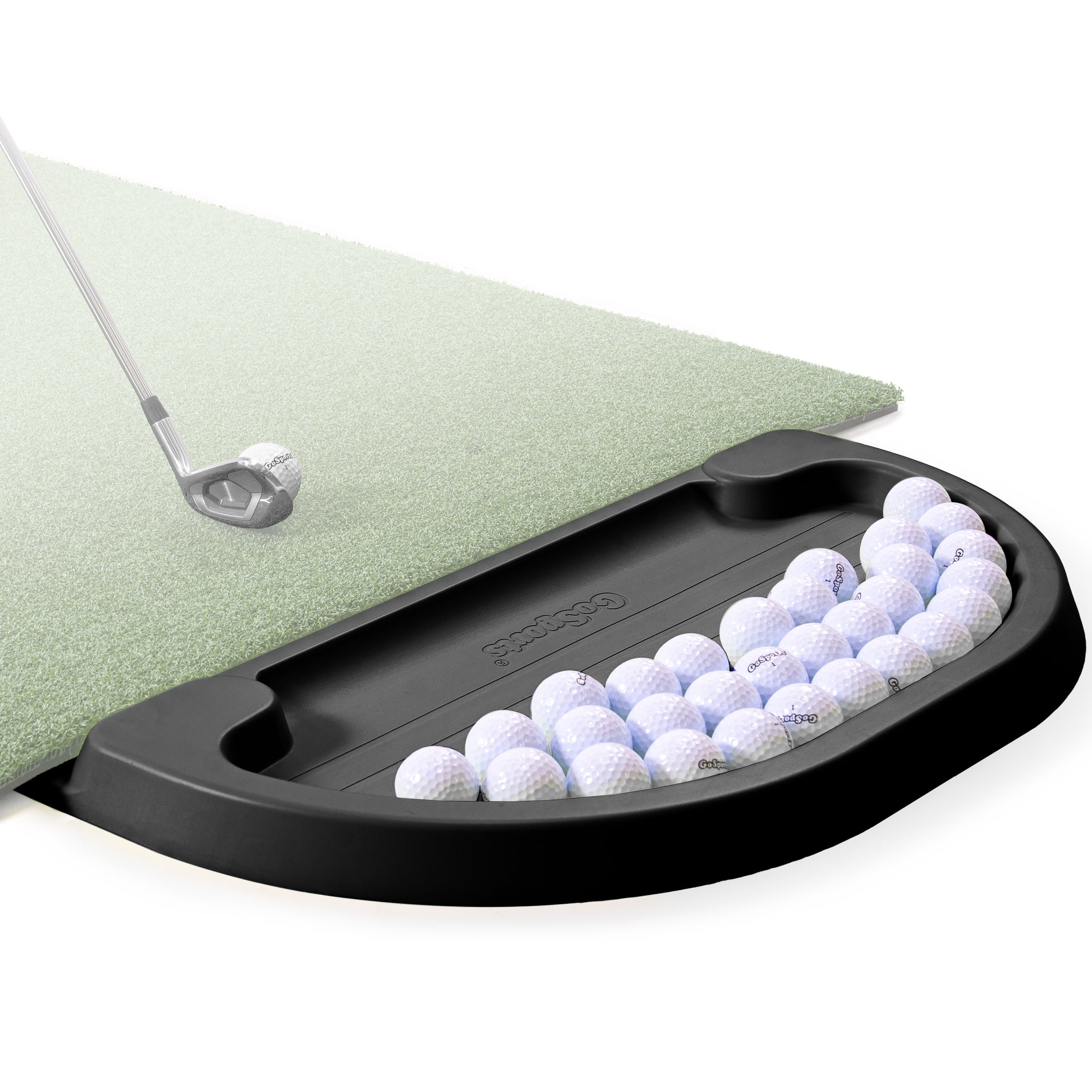 GoSports All-Weather Golf Ball Tray, Great Accessory for Home Practice and Compatible with All Hitting Mats