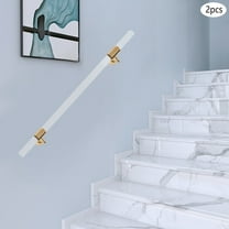 2x Pipe Stair Handrail Staircase Handrail 3.3ft Acrylic Stainless for Wall Mount