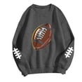 thumbnail image 4 of TaTaai Women Baseball Print Crew Neck Long Sleeve Drop Shoulder Top Hoodie Ladies Spring Autumn Daily Commute Street Wear Soft Comfortable No Fading Machine Washable Stylish Top Gift, 4 of 4