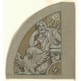 thumbnail image 2 of Elihu Vedder 20x21 Black Ornate Framed Double Matted Museum Art Print Titled: Study For&nbsp;Jupiter (ca.&nbsp;1893), 2 of 5