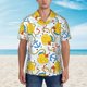 thumbnail image 2 of Fotbe Ducks and Anchors Camisa Hawaiana para Hombre Unisex – Camisa Casual de Verano con Botones de Manga Corta de Algodón y Lino,Large, 2 of 7