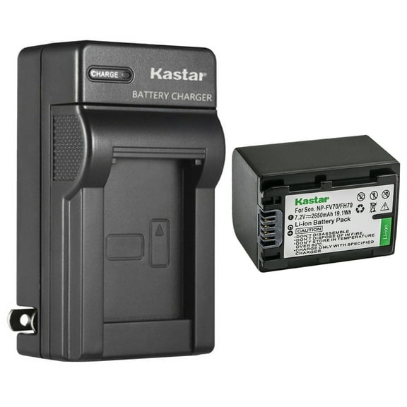 Kastar 1-Pack Battery and AC Wall Charger Replacement for Sony DCR-SR32, DCR-SR33, DCR-SR35, DCR-SR36, DCR-SR37, DCR-SR38, DCR-SR40, DCR-SR42, DCR-SR45, DCR-SR46, DCR-SR47, DCR-SR48, DCR-SR50