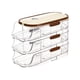 thumbnail image 1 of Dispensador de huevos con ruedas automáticas, contenedor de almacenamiento de huevos para refrigerador, organizador automático de huevos con ruedas, 1 of 9