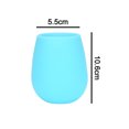 thumbnail image 2 of Paquete de 4 vasos de vino de silicona reutilizables e irrompibles para congelar, para fiestas y picnics, color azul, rosa, amarillo y verde, 2 of 4