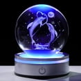 thumbnail image 1 of Lámpara LED Snow Globe Movdyka 3D con forma de bola de cristal con forma de delfín de 8 cm, 1 of 7