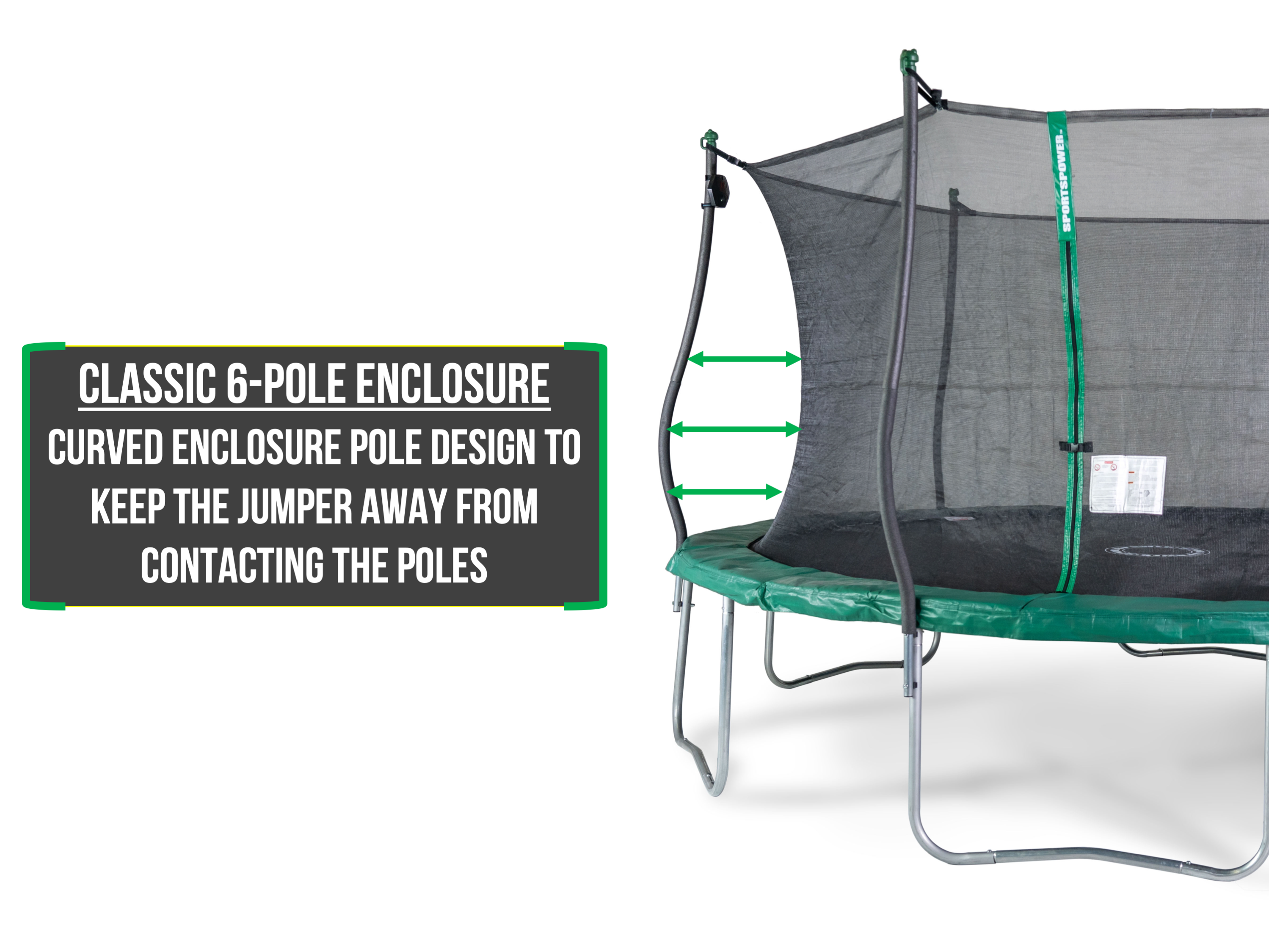 Bounce Pro 15' Trampoline, Electron Shooter Game, Basic Safety Enclosure, Green - image 3 of 7