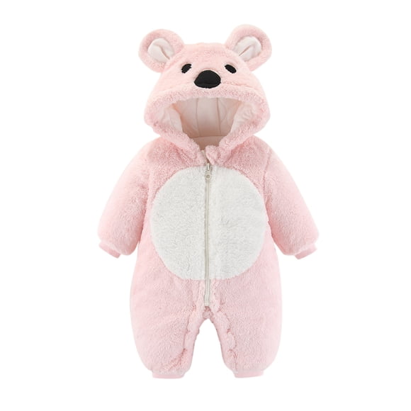 HIPYLO Parka pour Filles Manteau d'Hiver Veste pour Tout-Petits Filles Chandail à Capuchon pour Garçons Vêtements pour Nouveau-Né Fille Vêtements pour Bébé Fille de 1 An Vêtements pour Nouveau-Né Fille 3 T, Rose 0-3 Mois