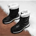 thumbnail image 5 of Women's Winter Snow Boots Outdoor Hiking Skiing Comfortable Anti-Slip Plush Zipper Cold-Resistant Thickened High Boots Black 8 US, 5 of 7