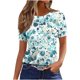 thumbnail image 1 of Camiseta de Manga Corta de Verano para Mujeres Delgada Moda Casual Impresa No Estructurada Cuello Redondo Mujer Manga Corta Tops Casual, 1 of 5