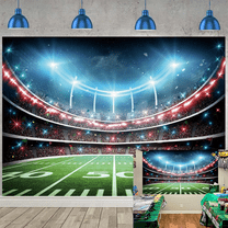 7x5FT Football Field Backdrop Sports Stadium Auditorium Light Photography Background Rugby Sports Theme Party Decoration Photo Booths Studio Props