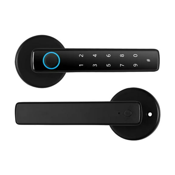 Door Lock,Office Bedroom Door Lock Handle Door Lock With Handle With Handle 4-in-1 Remote Operation Bt Unlock Door Thicknesses Bt 4-in-1 35-55mm Office Bedroom Keyless Door Lock App Remote