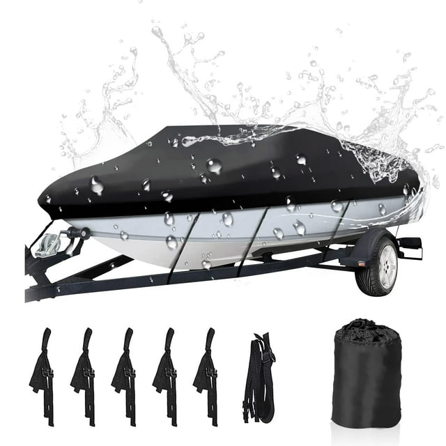Funda para Bote NEVERLAND Impermeable y Resistente para Botes de 5.2 a 5.8 m Negra