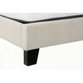 thumbnail image 5 of Bed, Queen Size, Upholstered in Beige Linen Look, Black Wood Legs, Bedroom Addition, 5 of 12