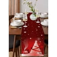 thumbnail image 4 of Red Christmas Tree Table Runner 48 Inches, Xmas Trees Ribbon Cottage Star Winter Bed Runner Dresser Scarves Tabletop for Indoor Outdoor Parties/Ceremony/Banquet, 13" x 48", 4 of 8