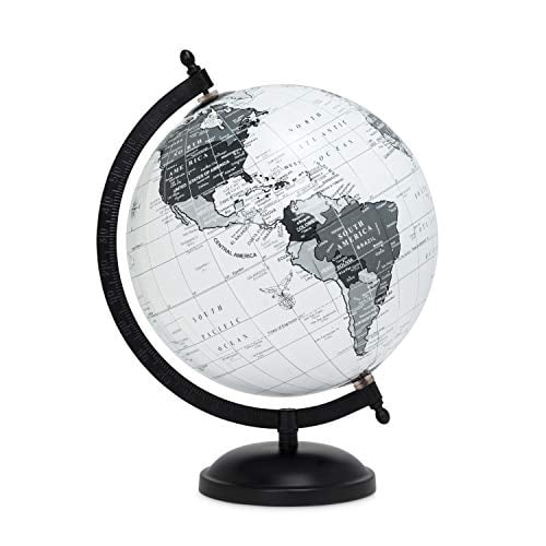 Abbott Collection 57-LATITUDE-19 Globe on Stand, Black/Grey