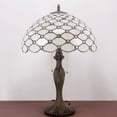 thumbnail image 6 of Tiffany Table Lamp Crystal Pear Bead Stained Glass Colorful Shade Reading Light W16H24 Inch Tall S005 LAMPS Parent Friend Kid Living Room Bedroom Study Coffee Bar Antique Art Craft Gift, 6 of 6