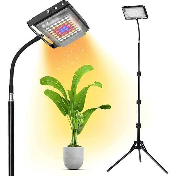 iPower Grow Light with Stand, Full Spectrum 150W LED Floor Plant Light