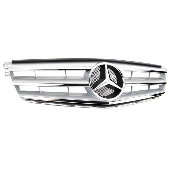 AUTOPA 2048800023 Front Hood Grille Assembly Silver for Mercedes-Benz W204 C-Class