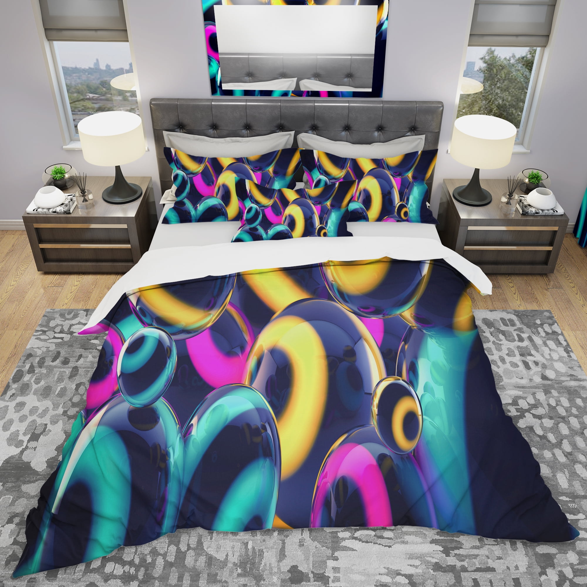 Designart 'Spherical Insight' Modern & Contemporary Duvet Cover Set