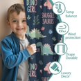 thumbnail image 3 of Blackout Kids Curtains,Dark Blue Girl Themed Dinosaurs Pattern Childrens Insulated Curtains Set Of 2,Bedroom Essentials,Toddler Room Decor 42"x54", 3 of 5
