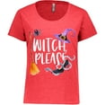 thumbnail image 3 of Inktastic Halloween Witch, Please Broom, Purple Hat, Spider and Snake Women's Plus Size T-Shirt, 3 of 5
