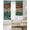green, variant on Teal Green Brown Blackout Curtains 45 Inches Long, Kitchen Black Out Window Treatments, Farmhouse Dog Paw Vintage Thermal Insulated Lined Drapes for Small Window with Grommet 42"x45"