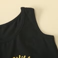 thumbnail image 6 of Baby Girl's Summer Outfit Sets Black Sleeveless Sunflower Print Tank Top Sunflower Print Denim Shorts, 6 of 7