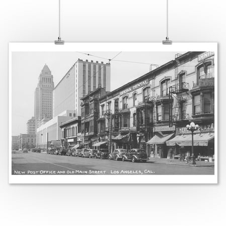 Los Angeles, CA Post Office and Old Main Street Photograph (9x12 Art Print, Wall Decor Travel