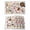 White, variant on Watercolor Flowers Placemats Set of 12, Rustic Spring Floral Botanical Beige Placemats for Dining Table, Place Mats for Kitchen Tabletop, Waterproof Wipeable Dining Table Mats Set