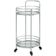 thumbnail image 3 of FirsTime & Co. Silver Joliet Mirrored Bar Cart, Glam, Metal, 16 x 16 x 33.5 in, 3 of 6