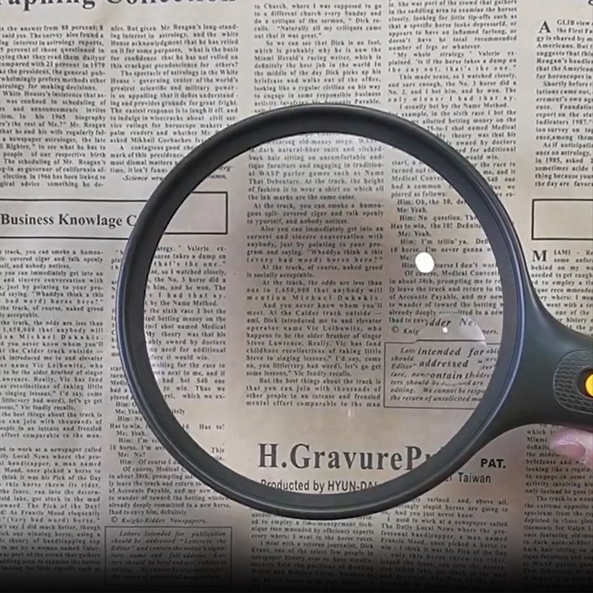 Optical Magnifying Glass with LED Lights Handheld Backlit Magnifier for Reading Book