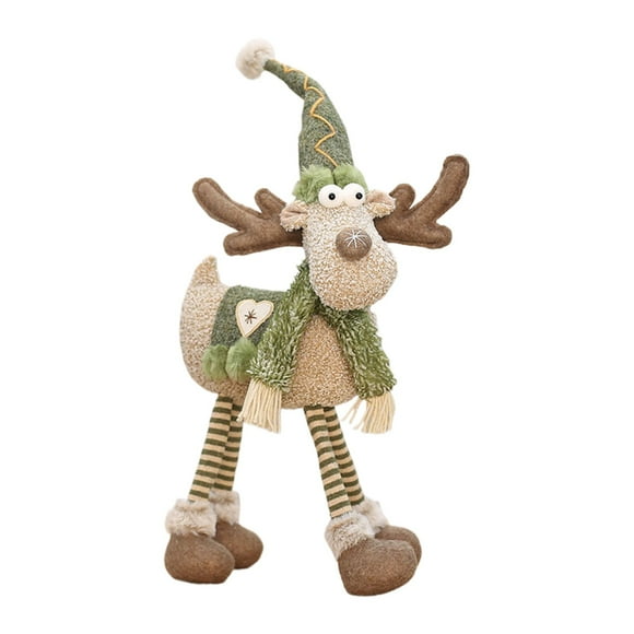 Décoration de Noël, Gnome Cerf de Noël en Peluche, Figurines Artisanales d'Orignal du Père Noël Suédois Gnome Tomte avec Cornes de Renne Cloche Ornements, Déco de Table pour la Maison