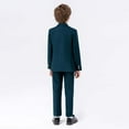 thumbnail image 6 of Hjtefg Boys British Style Suit Set Formal Wedding Party Outfit For Kids Toddler Gentleman Dress Clothes Classic Childrens Performance Attire With Vest And Tie,Color: 2-Dark Green Size: 4-5 Years, 6 of 9